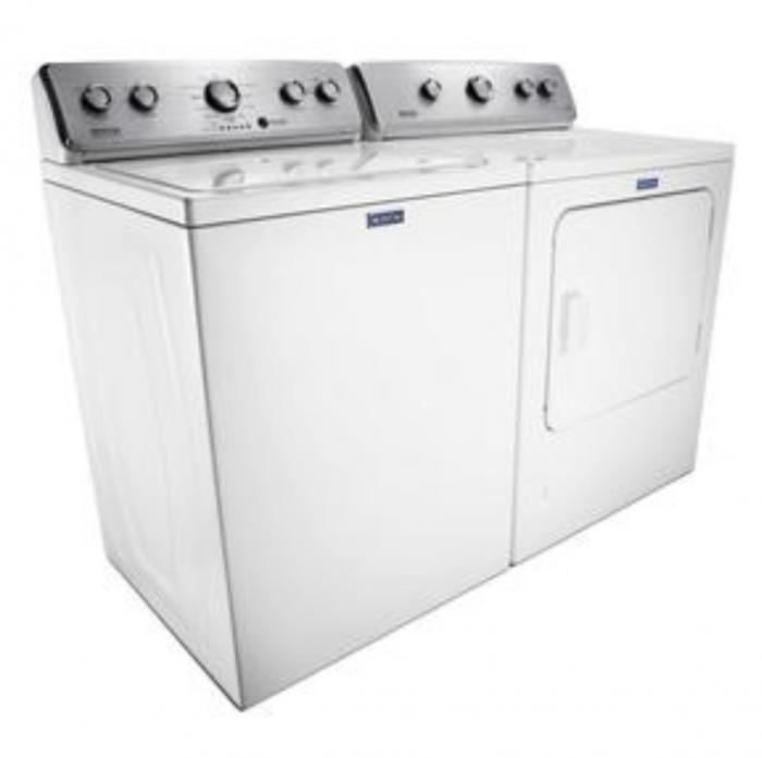 Maytag 4.2-cu ft High Efficiency Top-Load Washer & 7-cu ft Electric Dryer (White),InStore Products