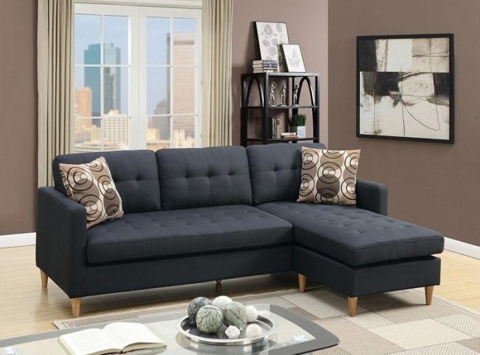 2PCS SECTIONAL BLK,InStore Products