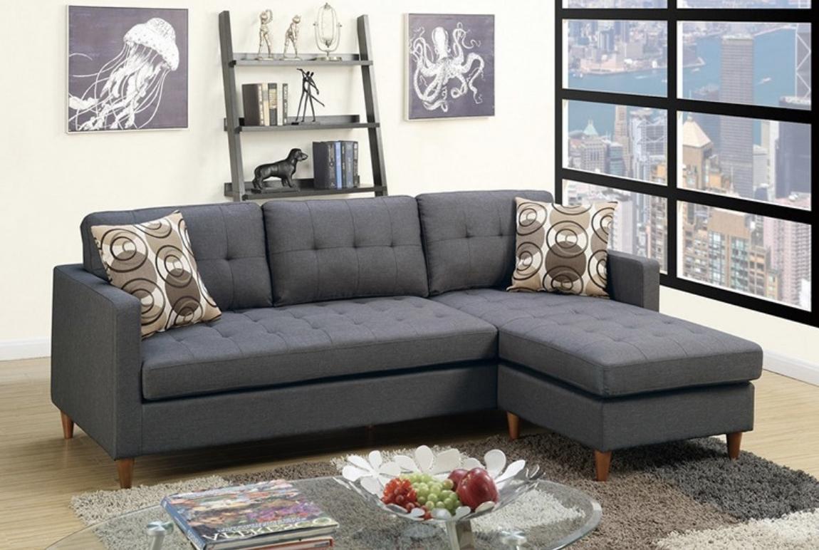 REVERSIBLE 2PCS SECTIONAL BLUE GREY,InStore Products