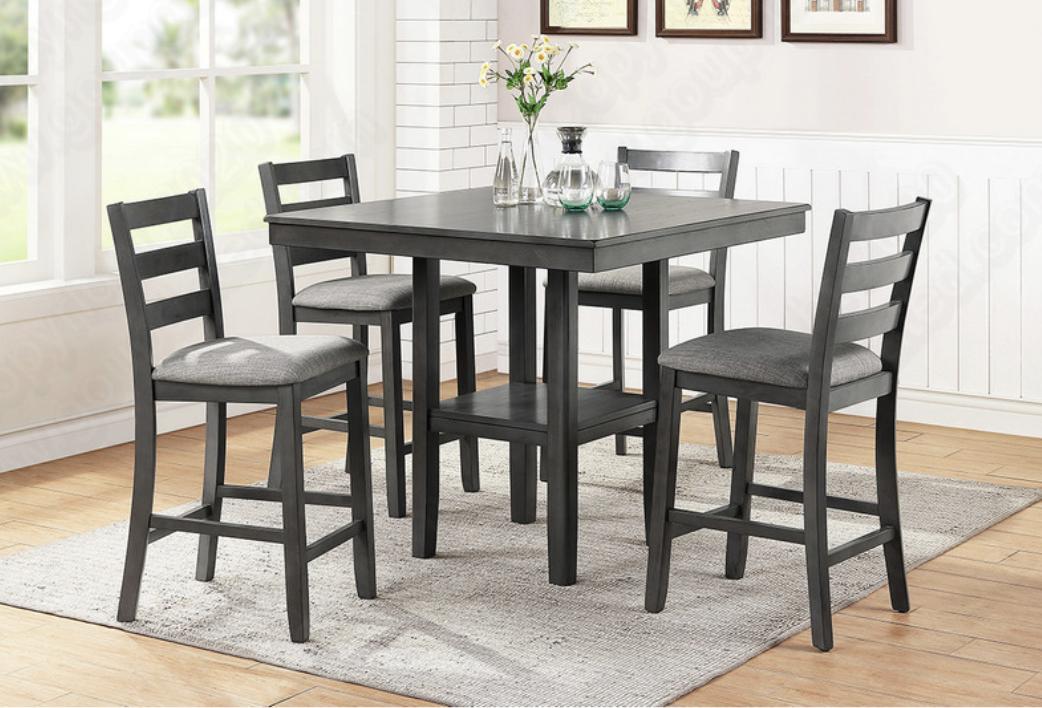 5PCS HEIGHT DINING SET (TABLE+4 HEIGHT CHAIRS),InStore Products