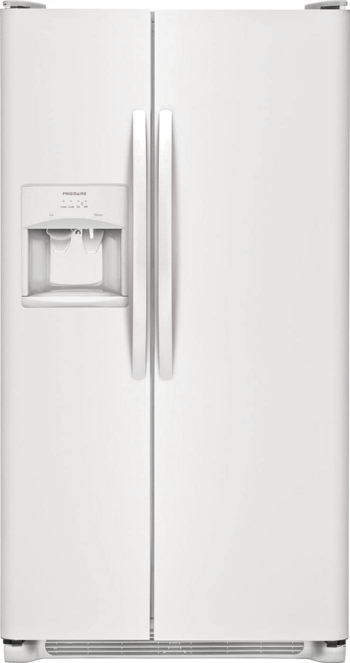 Frigidaire 25.5-cu ft Side-by-Side Refrigerator with Ice Maker (White),InStore Products