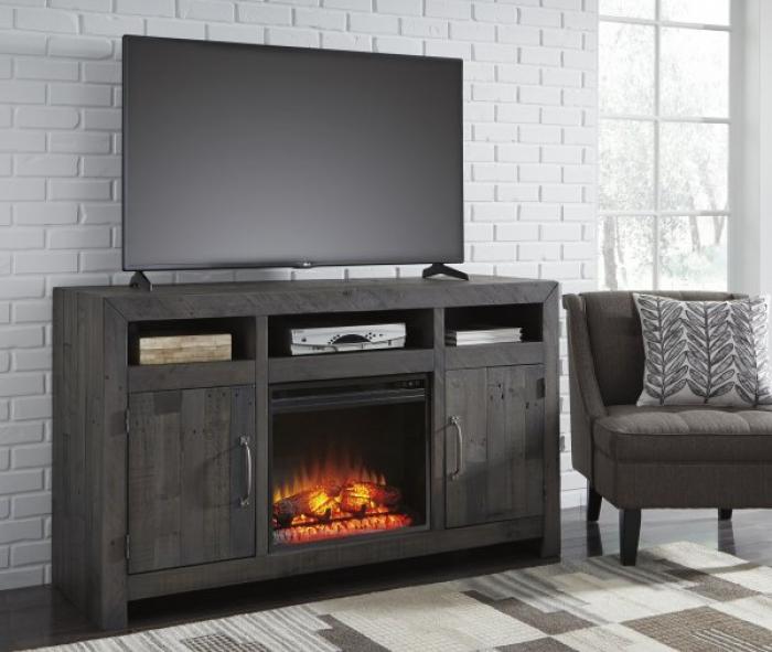 Mayflyn 62" TV stand with electric fireplace,InStore Products