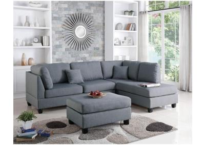 Image for REVERSIBLE 3PCS SECTIONAL GRY