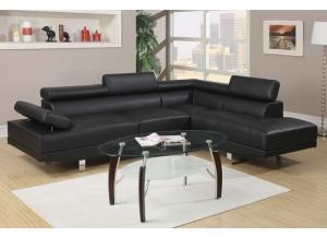 Image for 2PCS SECTIONAL SOFA BLK