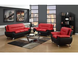Image for Metro Red & Black 3PC living room set 