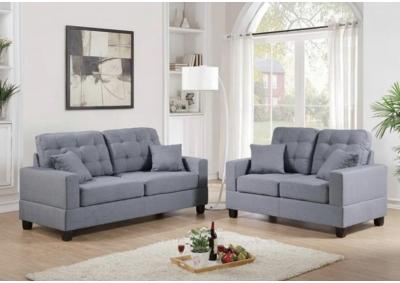 Image for 2pc sofa set grey
