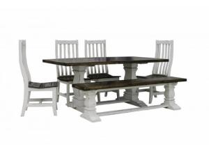 Image for French Quarters Double pedestal antique white 7PC dining set (6 chairs)