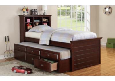 Image for TWIN BED+TRUNDLE W/ SLATS D.CHERRY