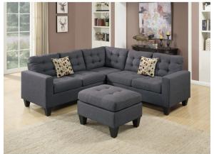Image for 4PCS SECTIONAL A+B+C+D GRY