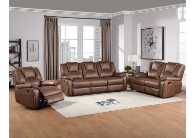 Image for Katrine Brown Sofa Love Seat and Recliner