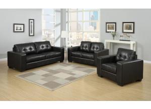 Image for Sedona Black 3 PC Living Room Set