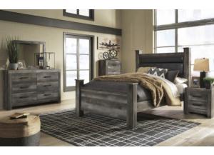 Image for Wynnlow Rustic Gray Planked Queen 5PC set (dresser,mirror, nightstand, chest)