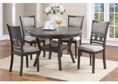 Image for 5PC ROUND DINNING TABLE GREY