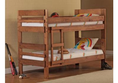 Image for Rustic Style Twin over Twin Stackable Bunk Bed