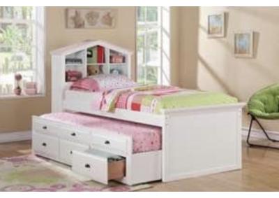 Image for TWIN BED+TRUNDLE WHT