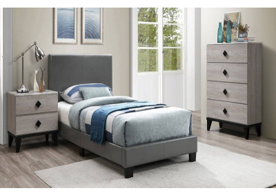 Image for TWIN BED GREY MW PLATFORM