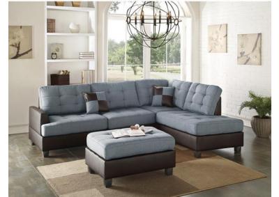 Image for REVERSIBLE 3PCS SECTIONAL GRY