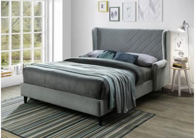 Bella Grey Full platform bed