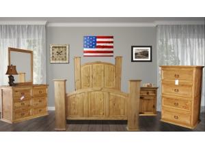 Image for Mansion Rustic Honey King 5PC set (dresser,mirror,nightstand,chest)