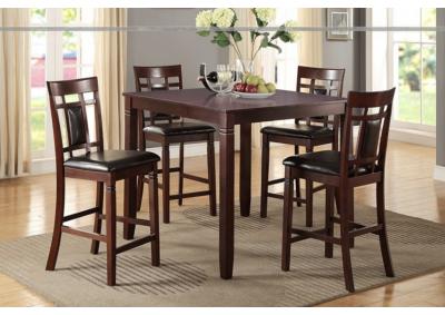 Image for 5PCS HEIGHT DINING SET BROWN