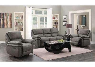 Lariat Gray Motion 3 PC Living Room Set