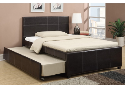 Image for TWIN BED+TWIN TRUNDLE W/ SLATS ESPRESSO