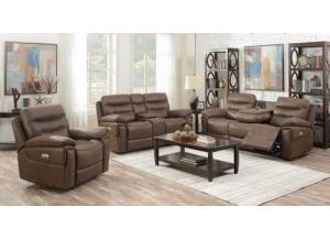 Image for Morgan Brown Power Motion 3 PC Living Room Set
