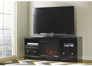 Image for 66" Media stand with LED fireplace centered