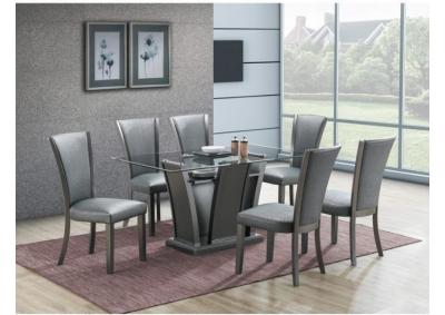Image for 7pc Silver Dining table set 
