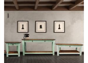 Image for TURQUOISE RUSTIC 3PC TABLES SET