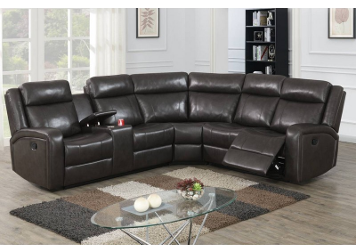 Image for MANUAL RECLINER GEL LEATHERETTE DARK BROWN