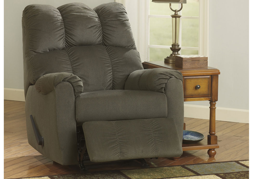 Raulo Moss Rocker Recliner with YOUR CHOICE of Chairside Table,Flamingo Specials