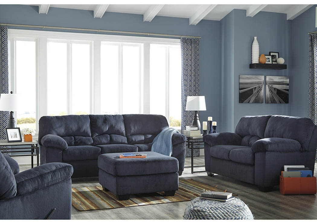 Dailey Midnight Sofa and Loveseat and Rocker Recliner ,Flamingo Specials