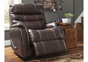 Bridger Walnut Rocker Recliner with YOUR CHOICE of Chairside Table