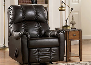 Rutledge Java Rocker Recliner with YOUR CHOICE of Chairside Table