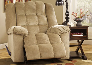 Ludden Sand Rocker Recliner with YOUR CHOICE of Chairside Table