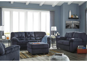 Dailey Midnight Sofa and Loveseat and Rocker Recliner 