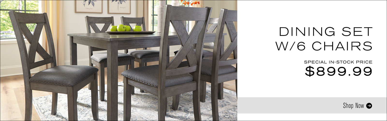 Dining Set w/6 Chairs $899.99