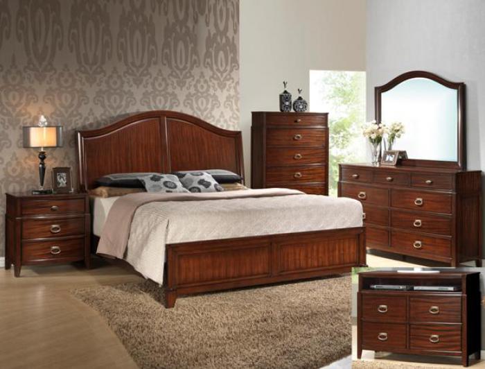 Alma King Bedroom Set (King Bed, Dresser/Mirror, & Chest),Crown Mark In-Store