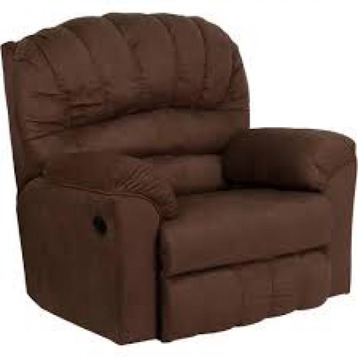 Serta Upholstery 600 Padded Walnut Big Man Rocker/Recliner,Hughes Furniture / Serta Upholstery