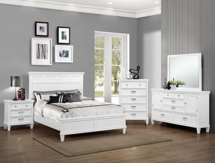 Hannah Queen Bed Set (Queen Bed, Dresser/Mirror, and Chest),Crown Mark In-Store