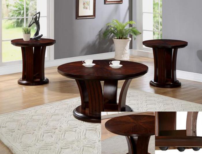Daria 3pc Set (Coffee Table and 2 End Tables),Crown Mark In-Store