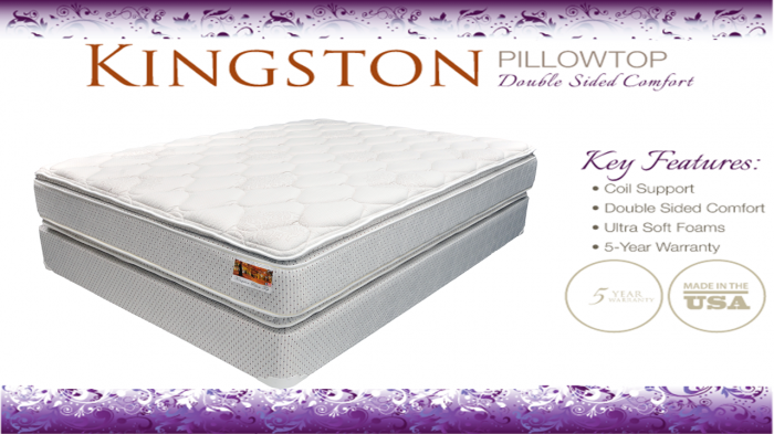 Double Pillowtop Flippable King Mattress & Boxspring Set,Corsicana Bedding