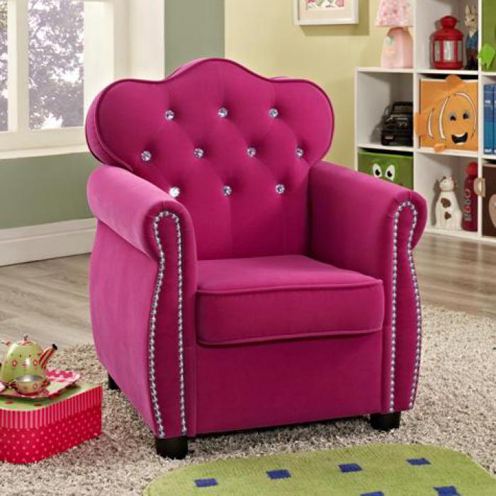 Amelia Pink Kids Chair,Crown Mark In-Store