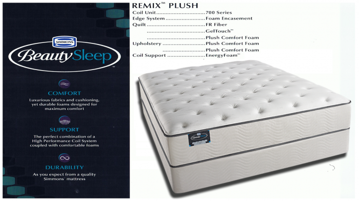 Simmons Beauty Sleep Cane Palm Remix Plush Hybrid Twin Mattress & Boxspring Set,Simmons Beauty Sleep