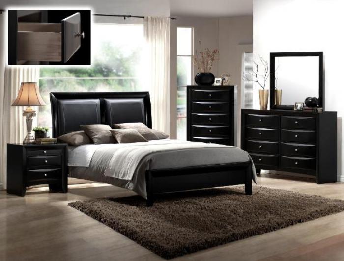Emily Black King Bed,Crown Mark In-Store
