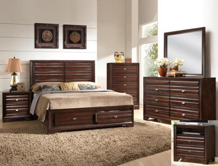 Stella Storage Queen Bedroom Set (Queen Storage Bed, Dr/Mirr & Chest),Crown Mark In-Store