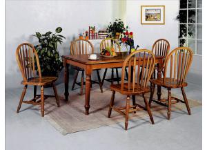Image for 5 Pc Dark Oak Dinette Set (Table & 4 Chairs)