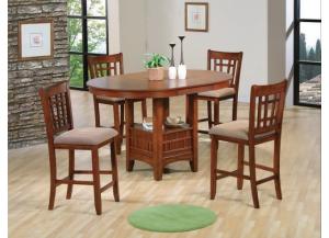 Image for 5 Pc Empire Oak Pub Set (Table & 4 Chairs)