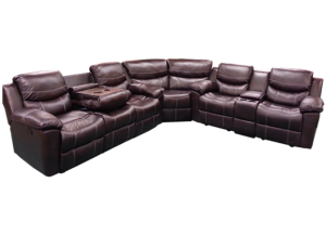 Image for 3Pc Chestnut Power Sofa Sectional